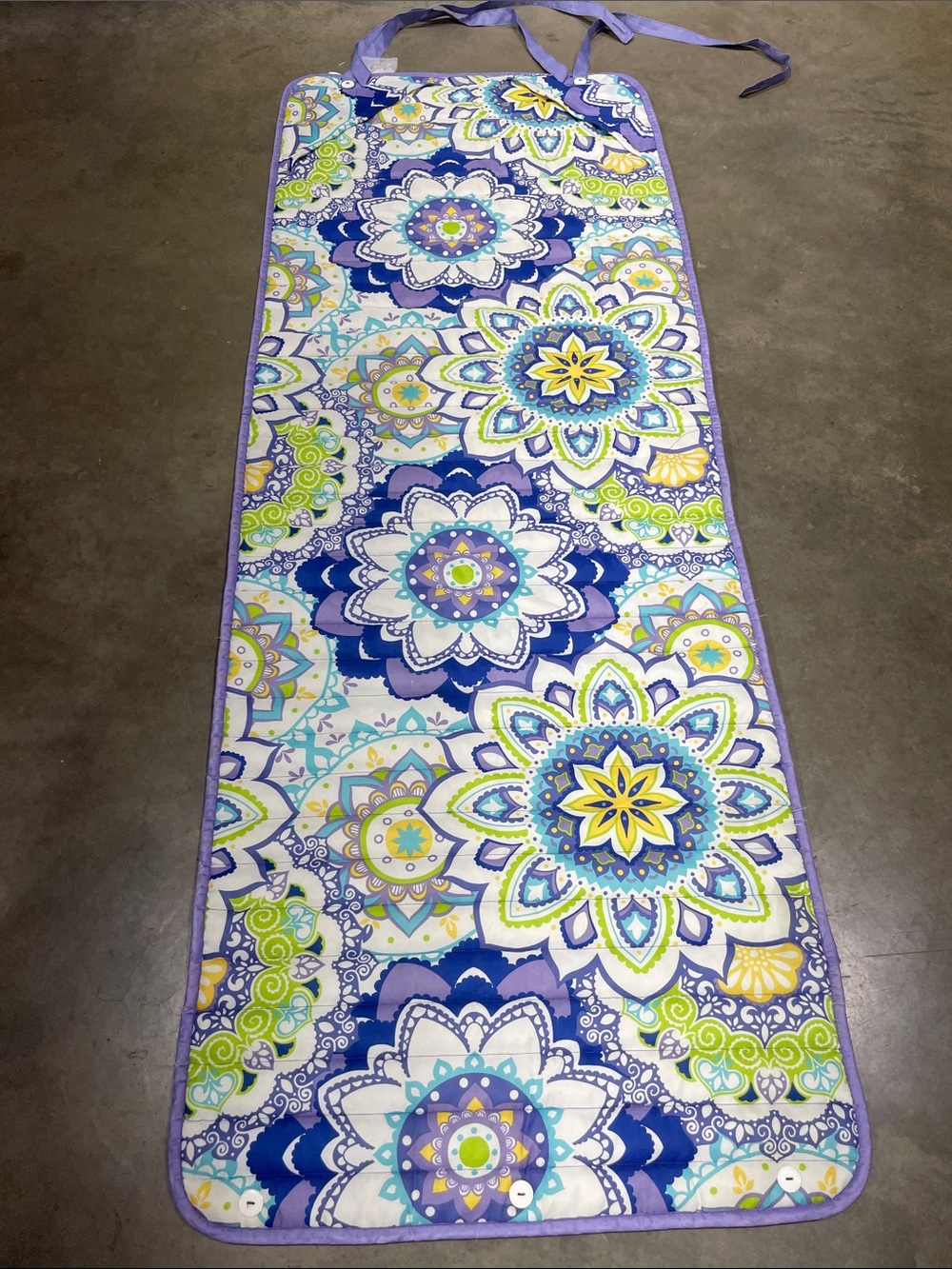 Purple Floral Medallion Beach Mat - Vibrant Multi-Color Design